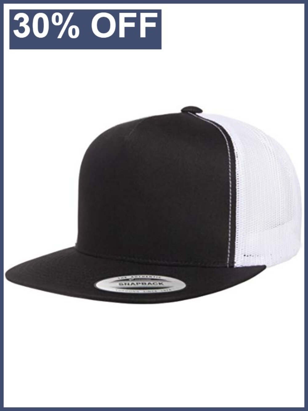 Men's Trucker Hat Flat Visor Snapback Adjustable Baseball Cap